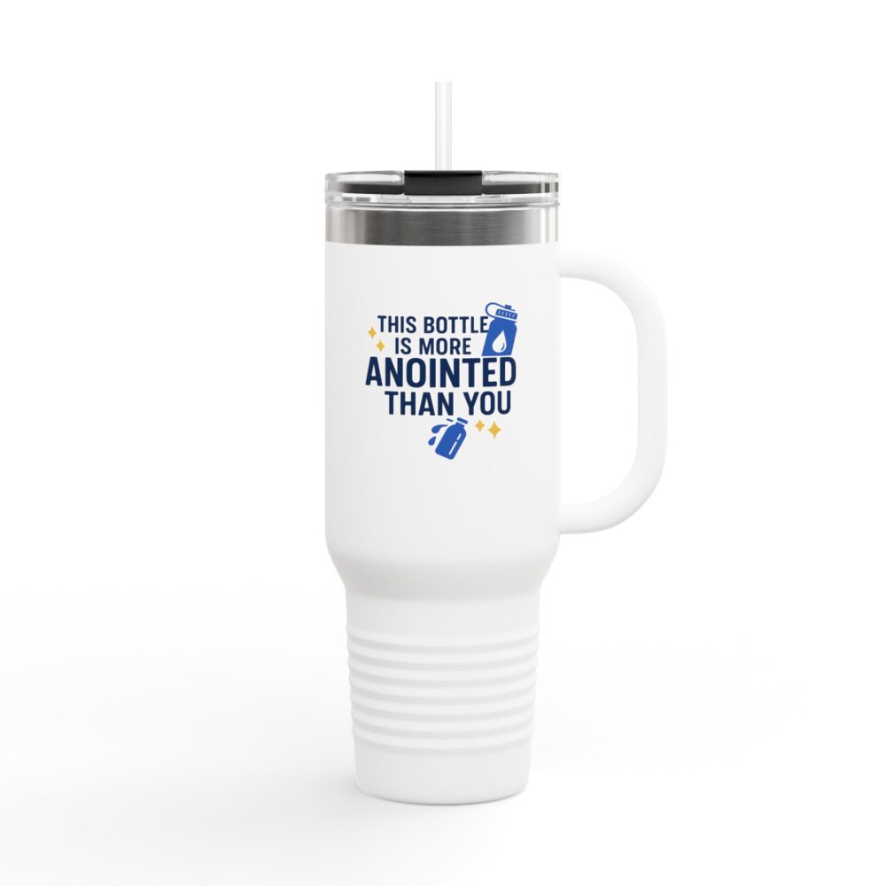 Anointed Travel Mug - 40oz Insulated Coffee Cup, Perfect Gift for Coffee Lovers, Tumblers for Road Trips, Personalized Travel Mug, Fun [...] - Image 2
