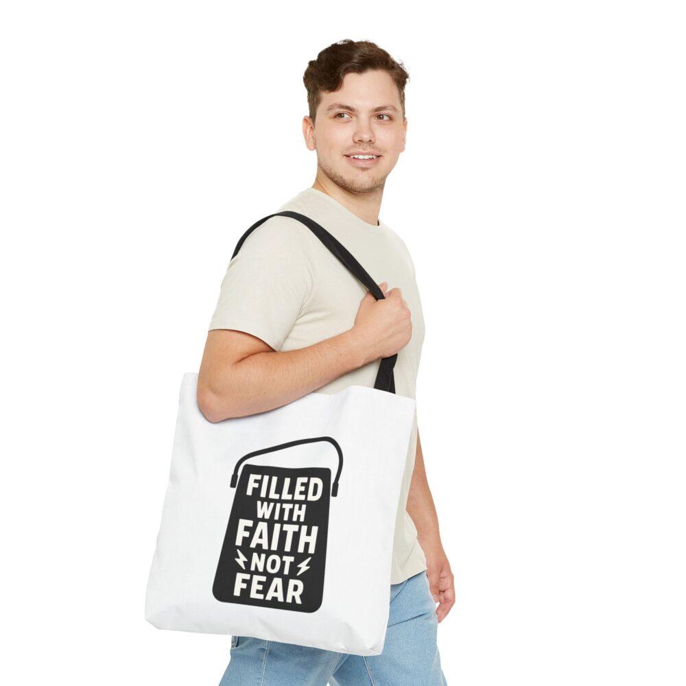 Faith-Inspired Tote Bag, Motivational Shopping Bag, Reusable Grocery Tote, Inspirational Gift, Spiritual Tote for Everyday Use - Image 2