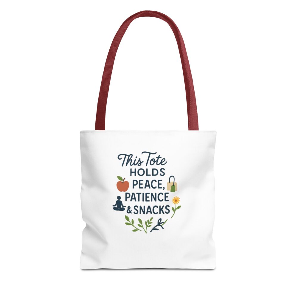 Peace & Patience Tote Bag | Inspirational Bag for Shopping, Beach, Gym, Gifts, Eco-Friendly Use - Image 5