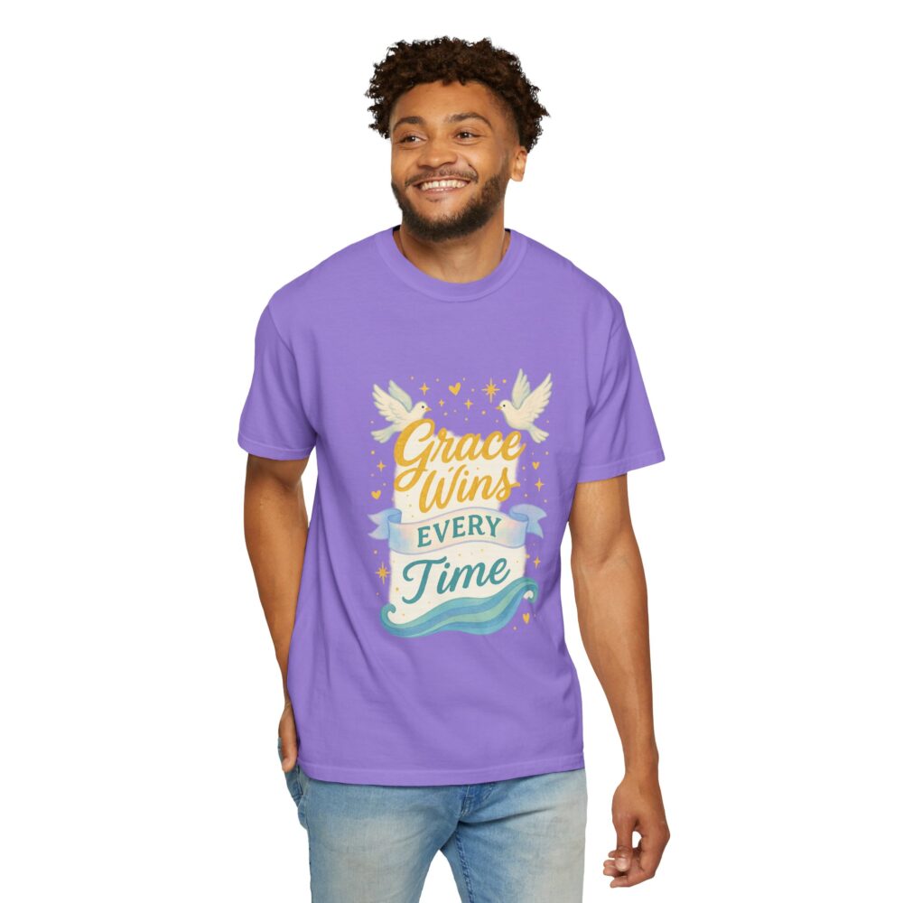 Inspirational Unisex T-shirt, Grace Wins Every Time Tee, Motivational Top, Gift for Faith, Everyday Wear, Spiritual Apparel - Image 13
