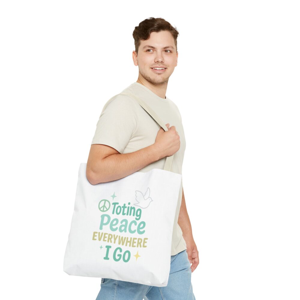 Peaceful Tote Bag | Eco-Friendly Reusable Bag, Perfect for Gifting, Daily Use, Travel, Festivals, and Beach Days - Image 12