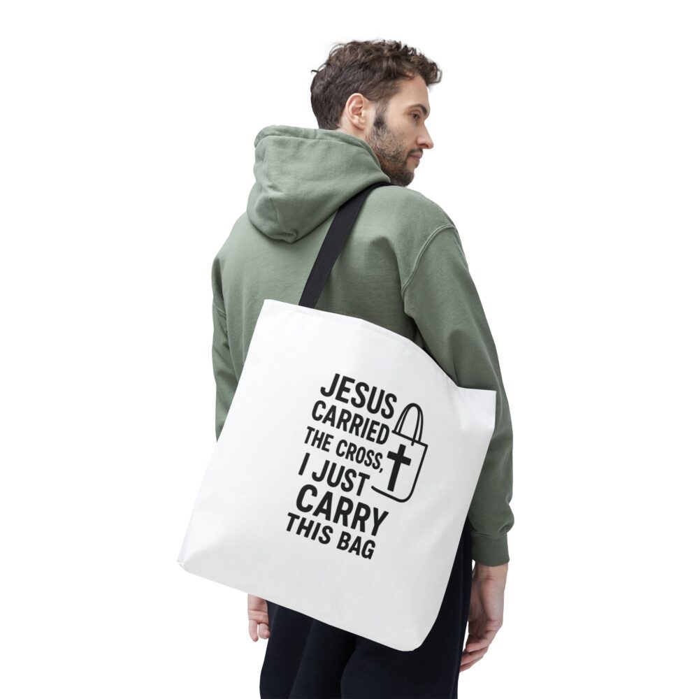 Faith-Inspired Tote Bag, Christian Bag, Religious Gift, Bible Study Supply, Jesus Tote, Everyday Use - Image 3