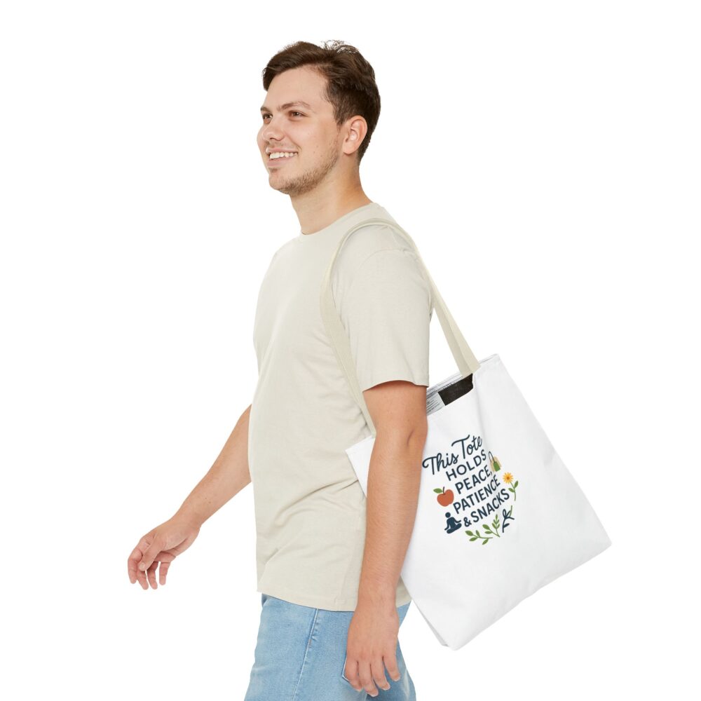 Peace & Patience Tote Bag | Inspirational Bag for Shopping, Beach, Gym, Gifts, Eco-Friendly Use - Image 47