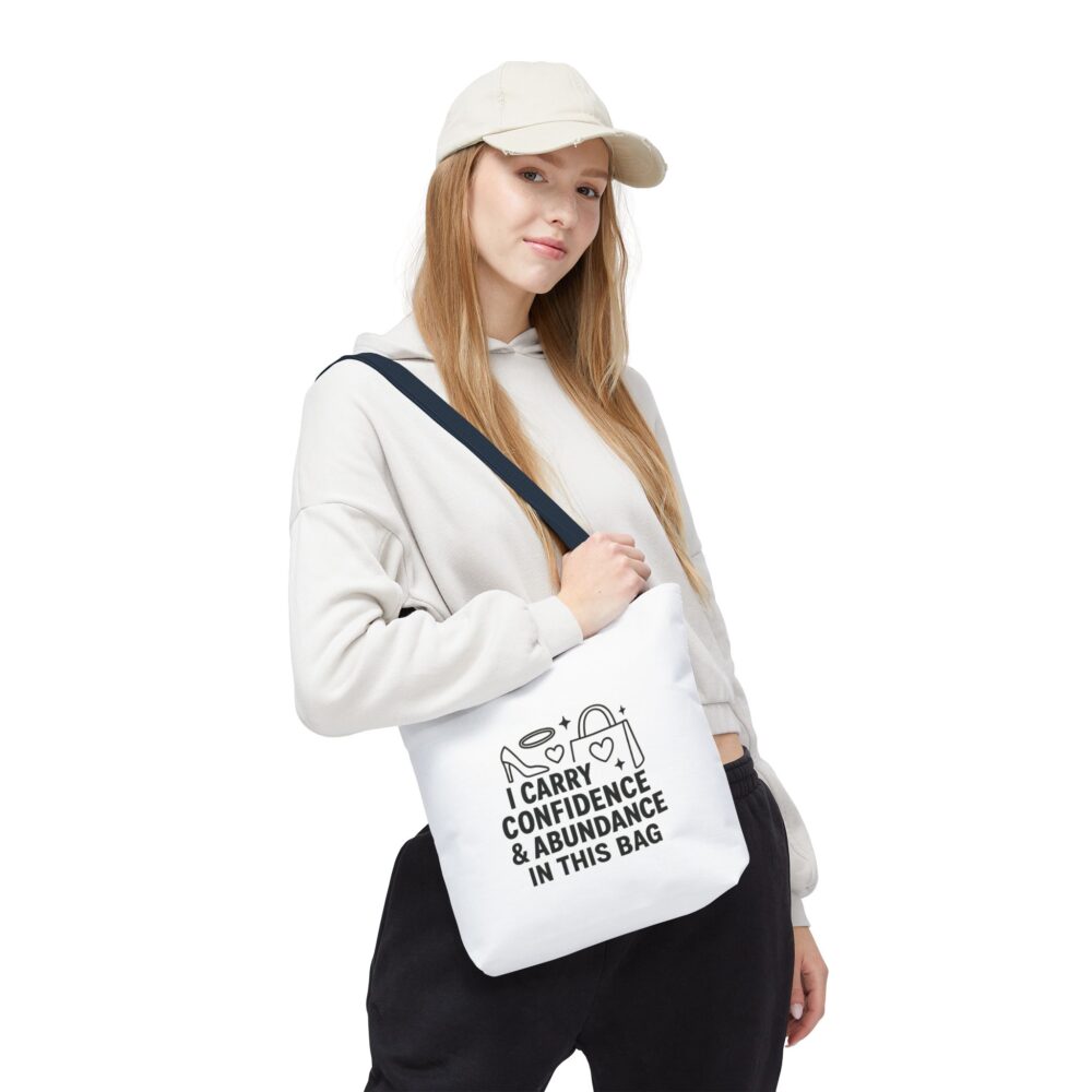 Confidence & Abundance Tote Bag - Empowering Shopper's Bag, Perfect Gift for Friends, Motivational Tote, Everyday Essentials, Fashion [...] - Image 5