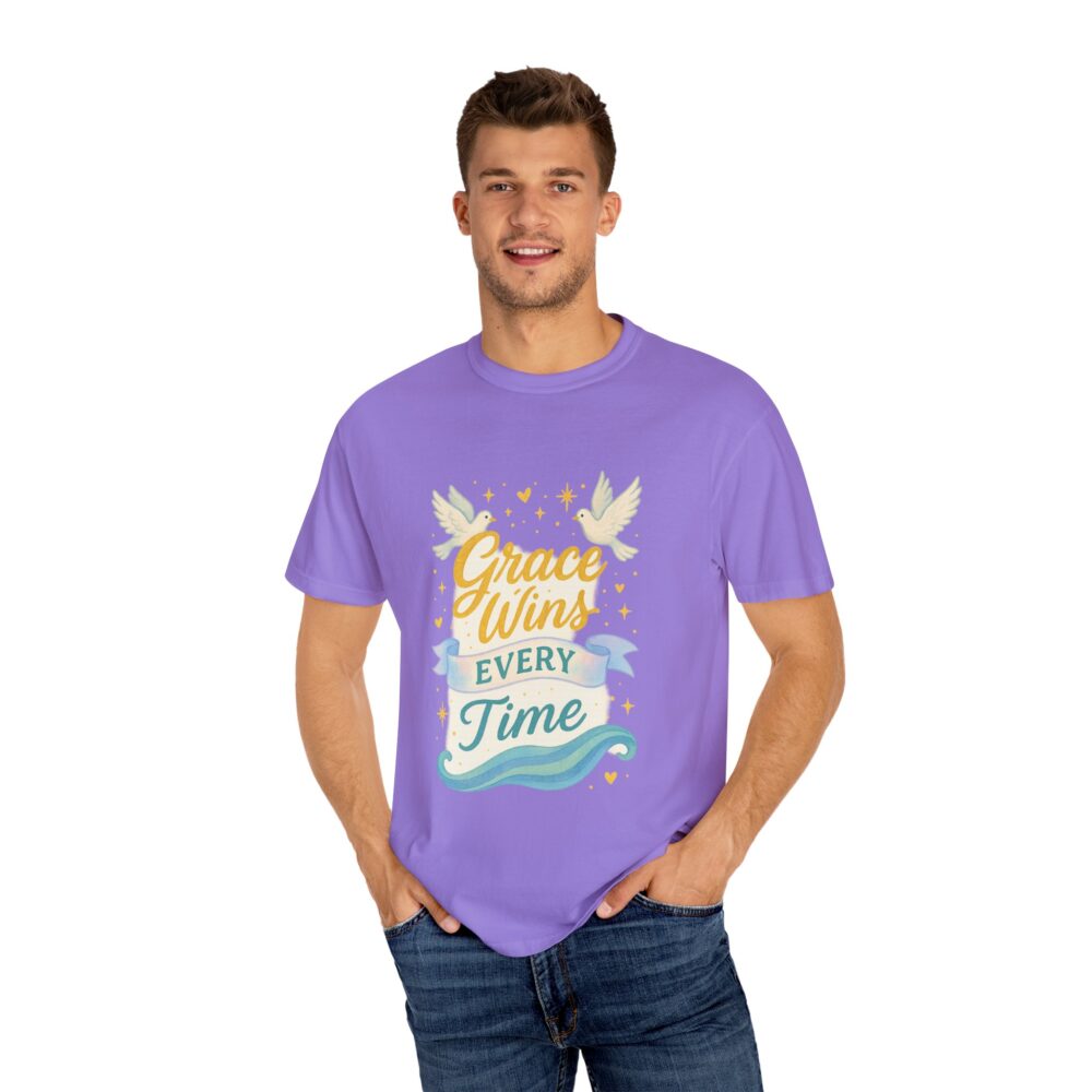 Inspirational Unisex T-shirt, Grace Wins Every Time Tee, Motivational Top, Gift for Faith, Everyday Wear, Spiritual Apparel - Image 11