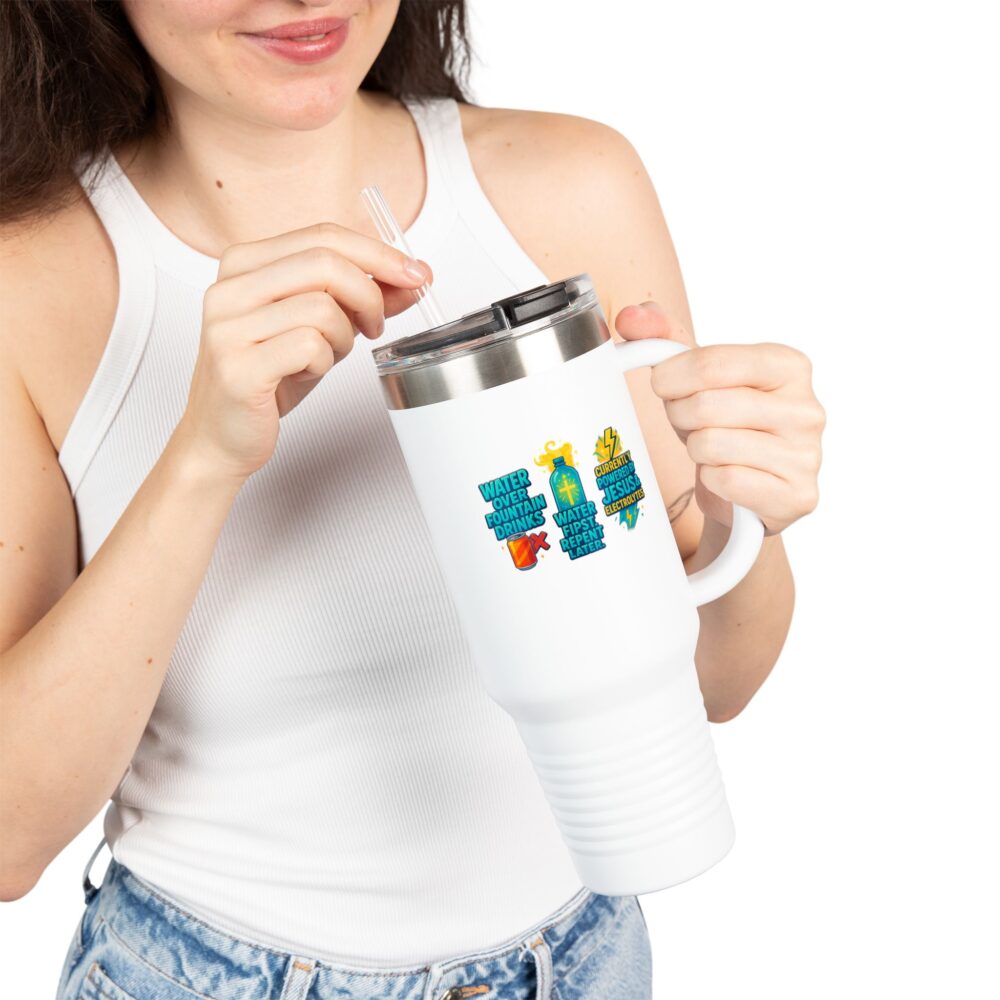 Insulated Travel Mug with Fun Designs, 40oz Water Bottle, Stylish Thermal Cup, Unique Drinkware for Outdoor Adventures, Perfect Gift [...] - Image 2