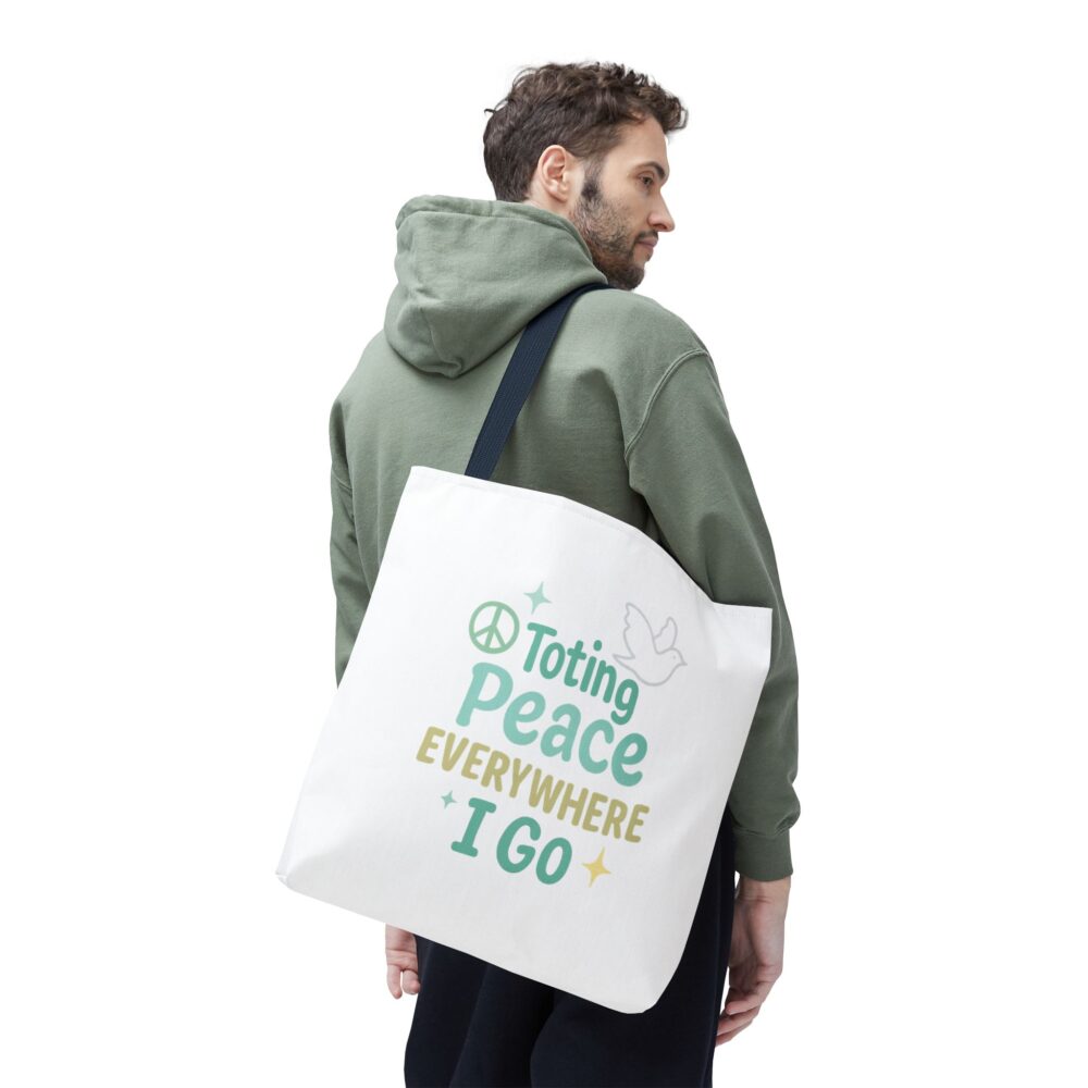 Peaceful Tote Bag | Eco-Friendly Reusable Bag, Perfect for Gifting, Daily Use, Travel, Festivals, and Beach Days - Image 15