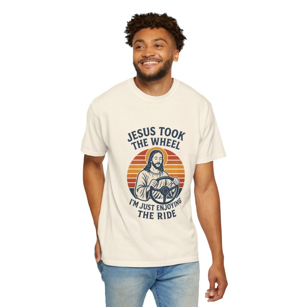 Faith-Inspired Unisex T-Shirt - "Jesus Took the Wheel" Tee, Christian Apparel, Gift for Believers, Funny Religious Shirt, Casual Faith Top - Image 11