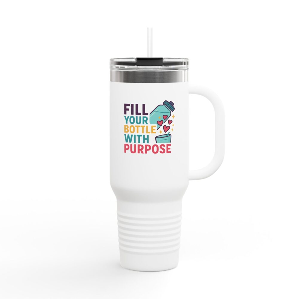 Purposeful Insulated Travel Mug | 40oz Water Bottle | Motivational Drink Container | Holiday Gift | Eco-Friendly Hydration - Image 2