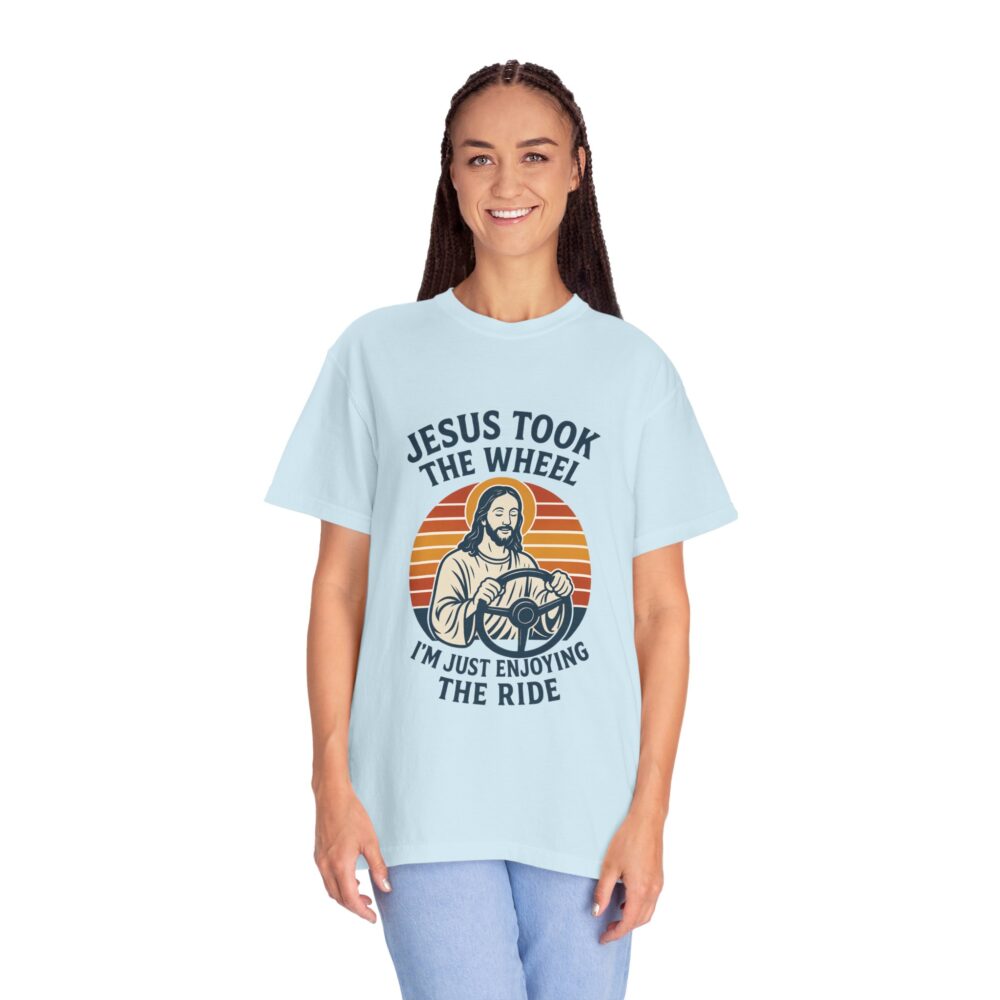 Faith-Inspired Unisex T-Shirt - "Jesus Took the Wheel" Tee, Christian Apparel, Gift for Believers, Funny Religious Shirt, Casual Faith Top - Image 14