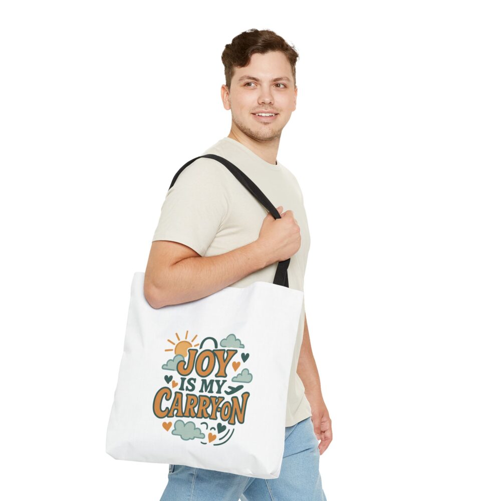 Joyful Tote Bag for Everyday Adventures, Inspirational Carryall for Women, Motivational Shopping Bag, Eco-Friendly Gift Idea, Perfect [...] - Image 2