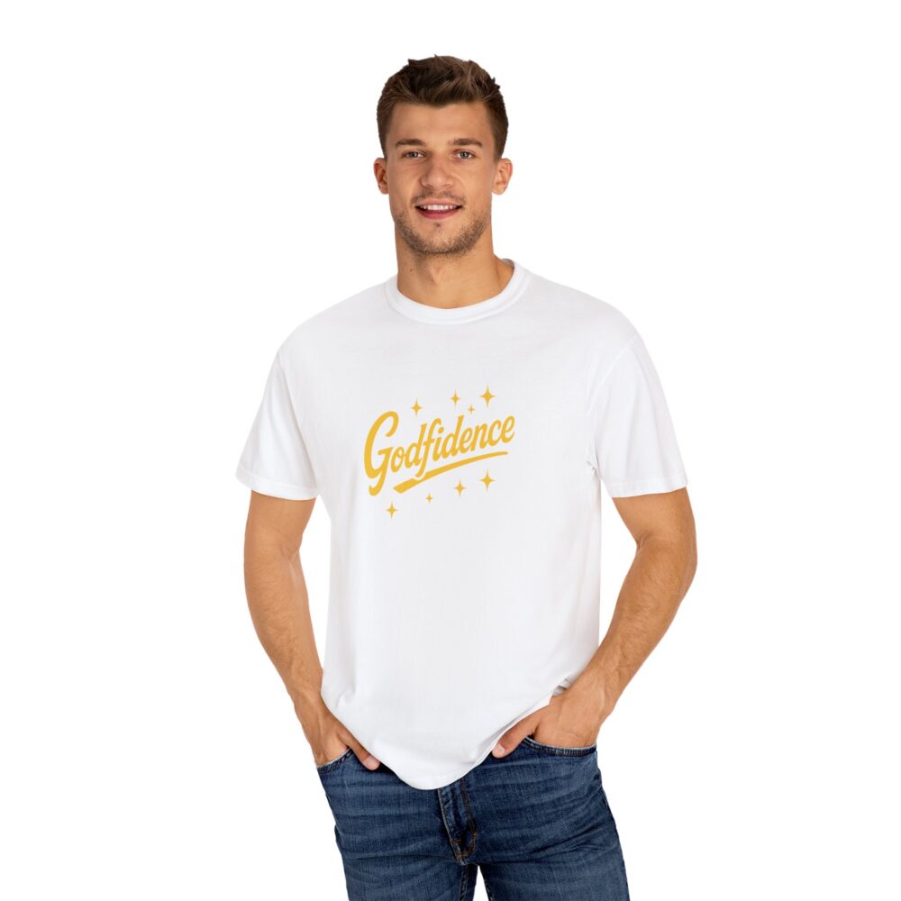 Godfidence Garment-Dyed T-Shirt, Unisex Tee, Inspirational Apparel, Casual Wear, Gift for Her, Motivational Clothing
