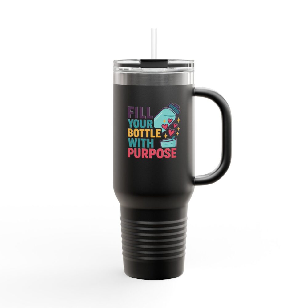 Purposeful Insulated Travel Mug | 40oz Water Bottle | Motivational Drink Container | Holiday Gift | Eco-Friendly Hydration - Image 4