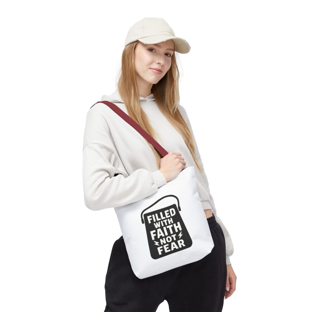 Faith-Inspired Tote Bag, Motivational Shopping Bag, Reusable Grocery Tote, Inspirational Gift, Spiritual Tote for Everyday Use - Image 4