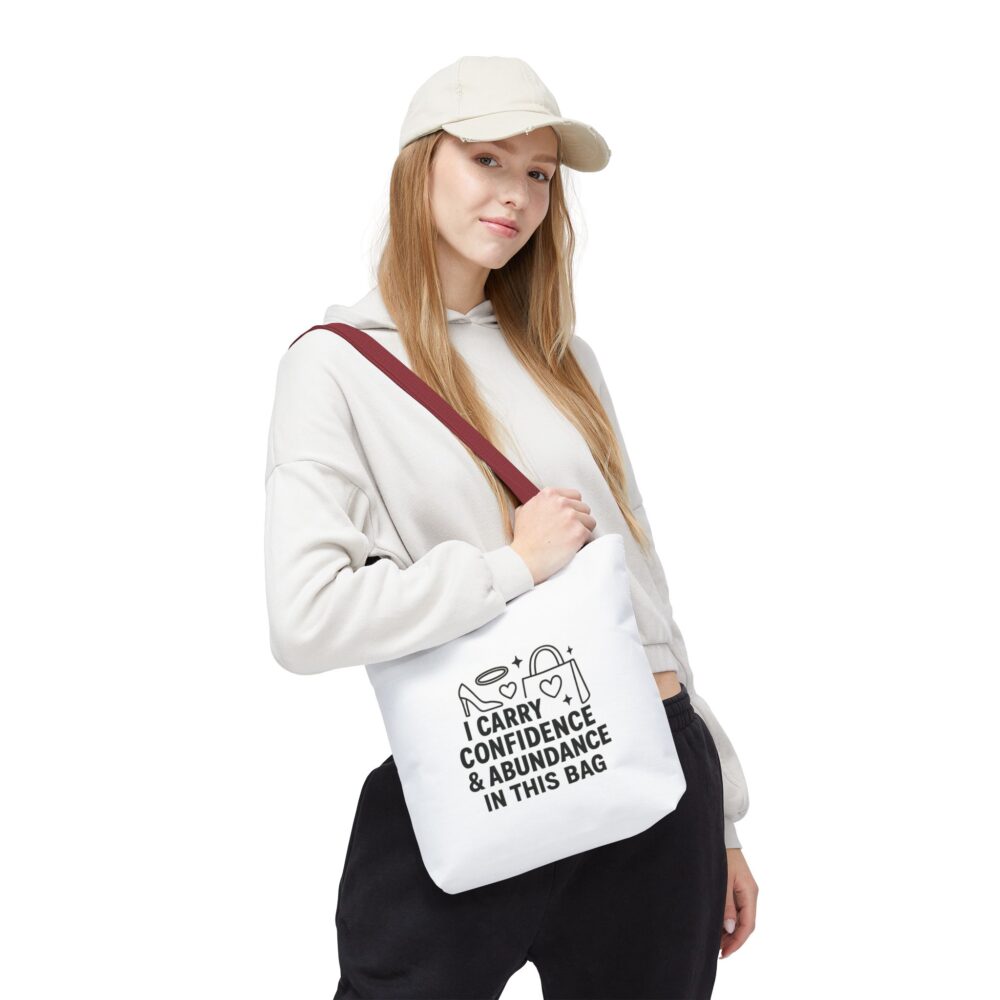 Confidence & Abundance Tote Bag - Empowering Shopper's Bag, Perfect Gift for Friends, Motivational Tote, Everyday Essentials, Fashion [...] - Image 2