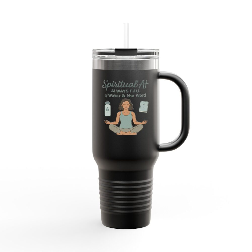 Spiritual Themed Insulated Travel Mug | 40oz | Mindfulness | Hot & Cold Drink | Meditation | Fitness | Gift for Yogis - Image 3