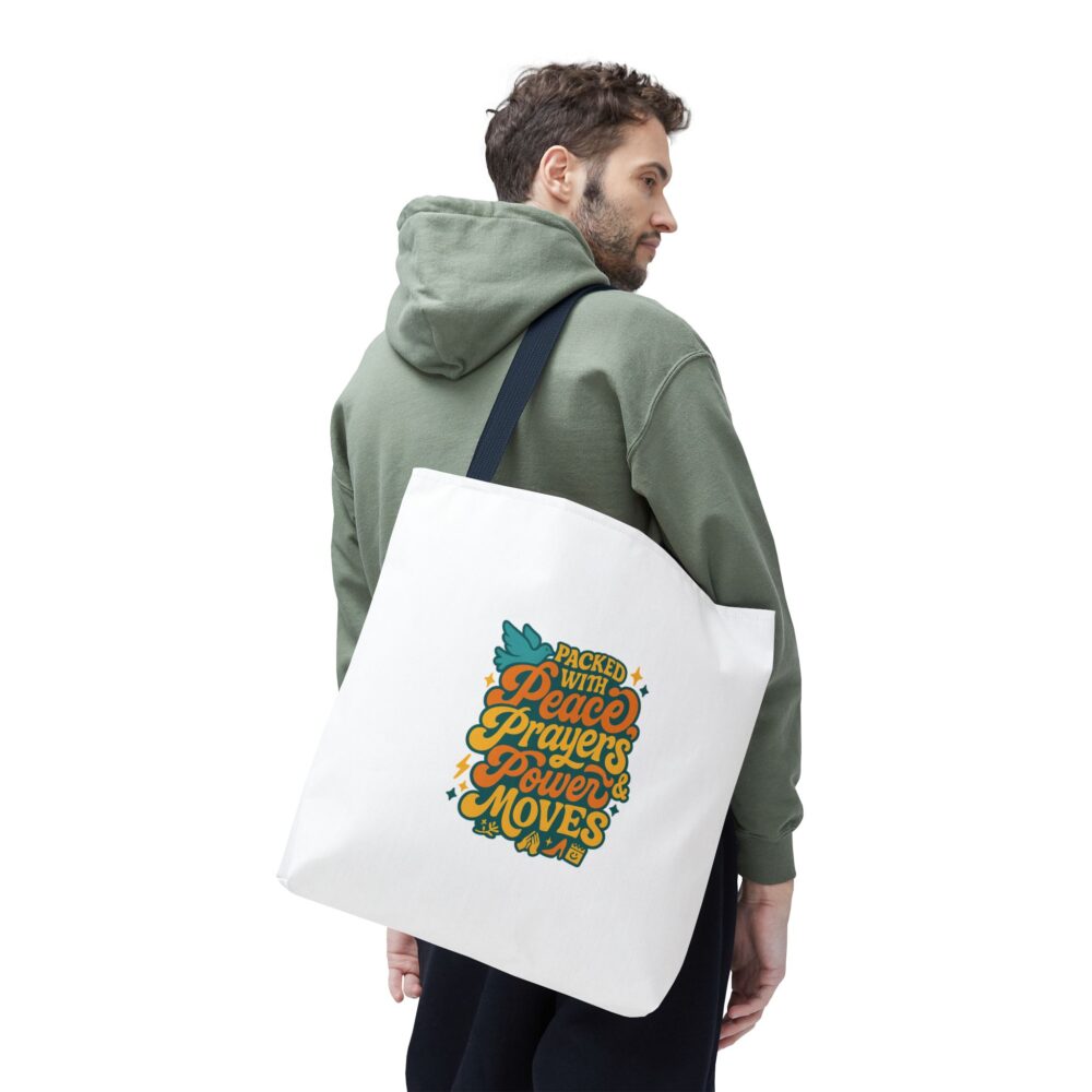 Empowerment Tote Bag - Packed with Peace, Prayers, Power Moves | Inspirational Tote, Motivational Gifts, Women's Handbag, Eco-Friendly Bag - Image 14