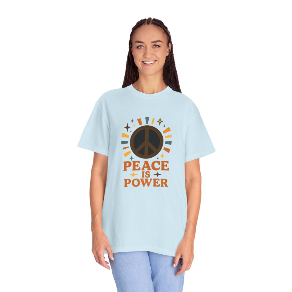 Peace Is Power Unisex T-Shirt | Trendy Graphic Tee, Gift for Activists, Casual Everyday Wear, Social Justice Apparel, Retro Style - Image 14