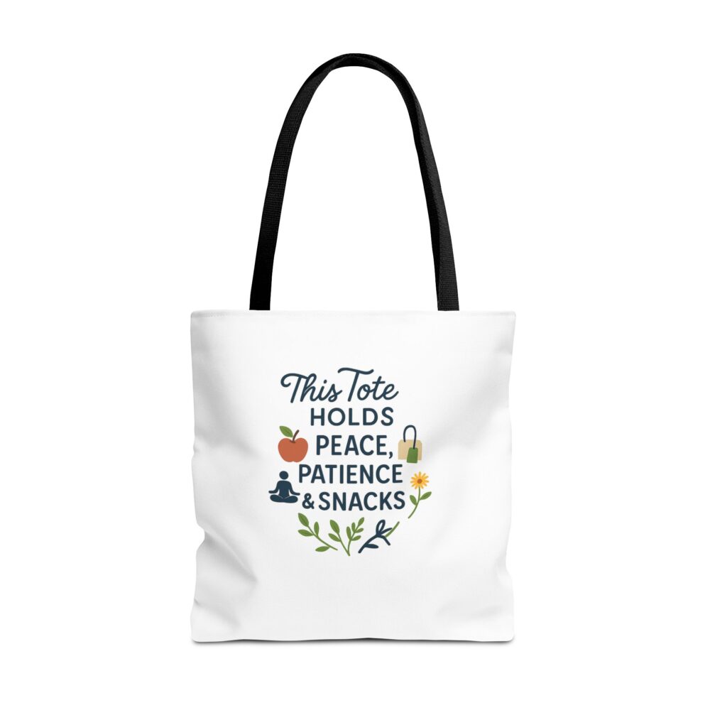 Peace & Patience Tote Bag | Inspirational Bag for Shopping, Beach, Gym, Gifts, Eco-Friendly Use - Image 25