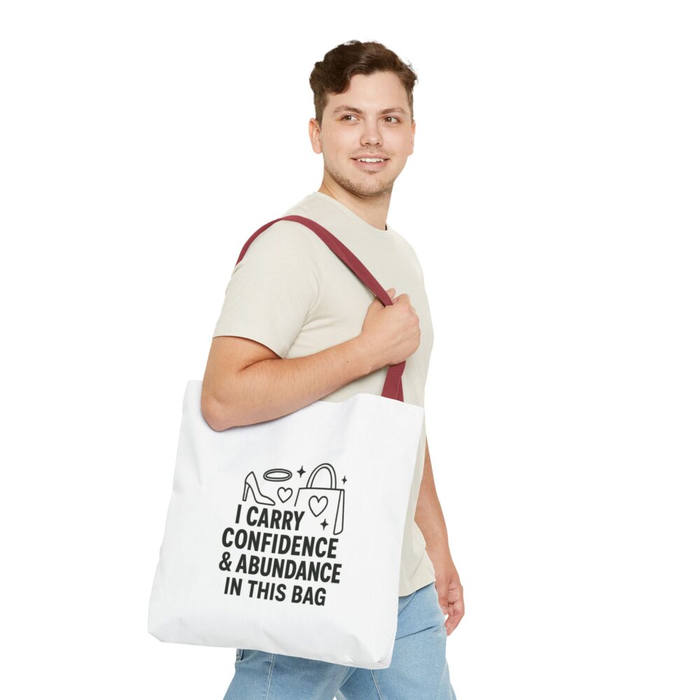Confidence & Abundance Tote Bag - Empowering Shopper's Bag, Perfect Gift for Friends, Motivational Tote, Everyday Essentials, Fashion [...] - Image 8