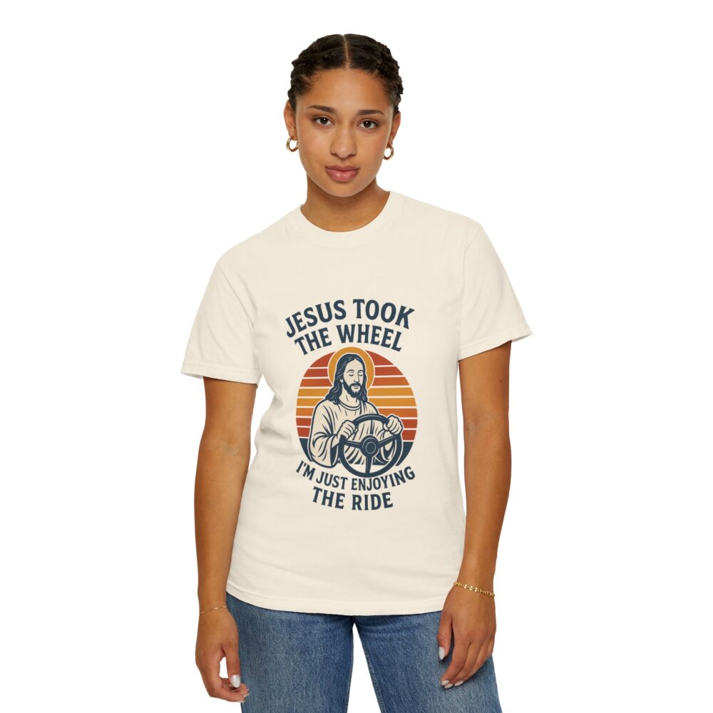 Faith-Inspired Unisex T-Shirt - "Jesus Took the Wheel" Tee, Christian Apparel, Gift for Believers, Funny Religious Shirt, Casual Faith Top - Image 12