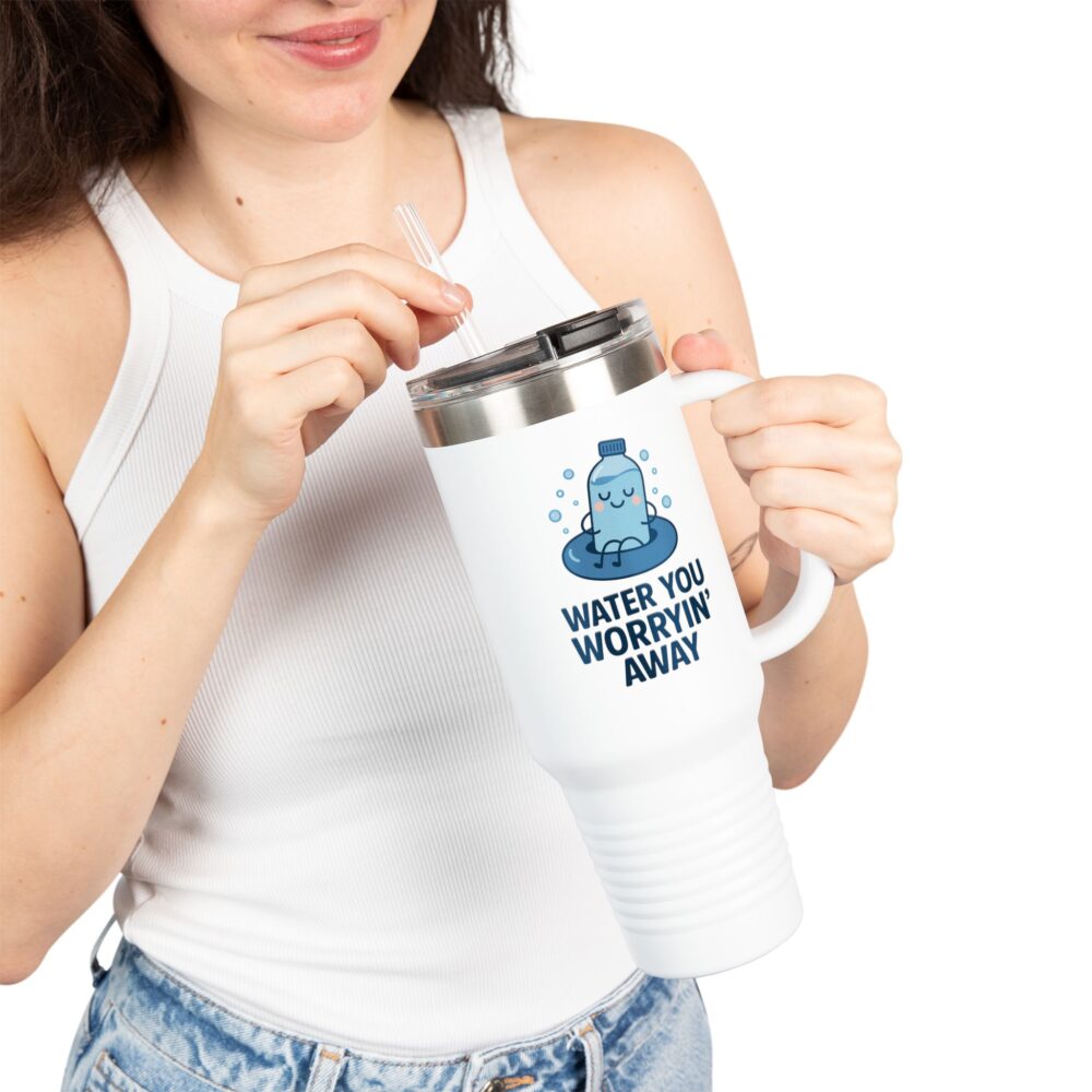 Water Fun Insulated Travel Mug, 40oz – Perfect for Water Lovers, Great for Travel, Gifts, Outdoor Adventures, Coffee & Tea