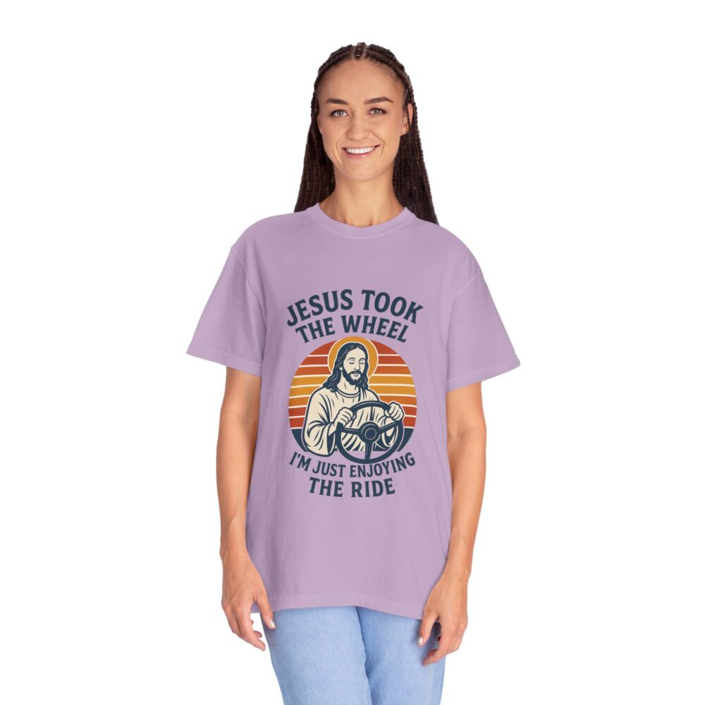 Faith-Inspired Unisex T-Shirt - "Jesus Took the Wheel" Tee, Christian Apparel, Gift for Believers, Funny Religious Shirt, Casual Faith Top - Image 18