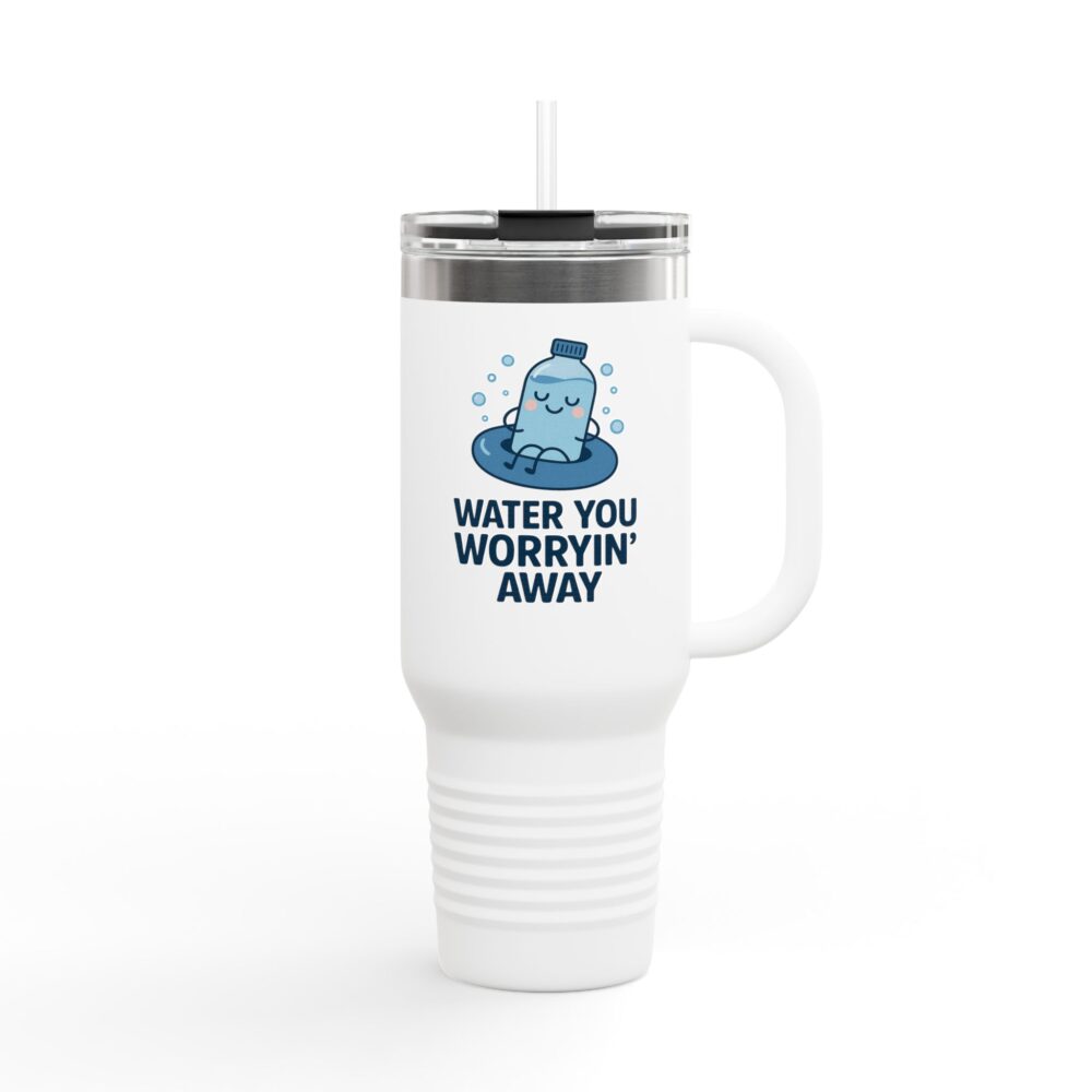 Water Fun Insulated Travel Mug, 40oz – Perfect for Water Lovers, Great for Travel, Gifts, Outdoor Adventures, Coffee & Tea - Image 2