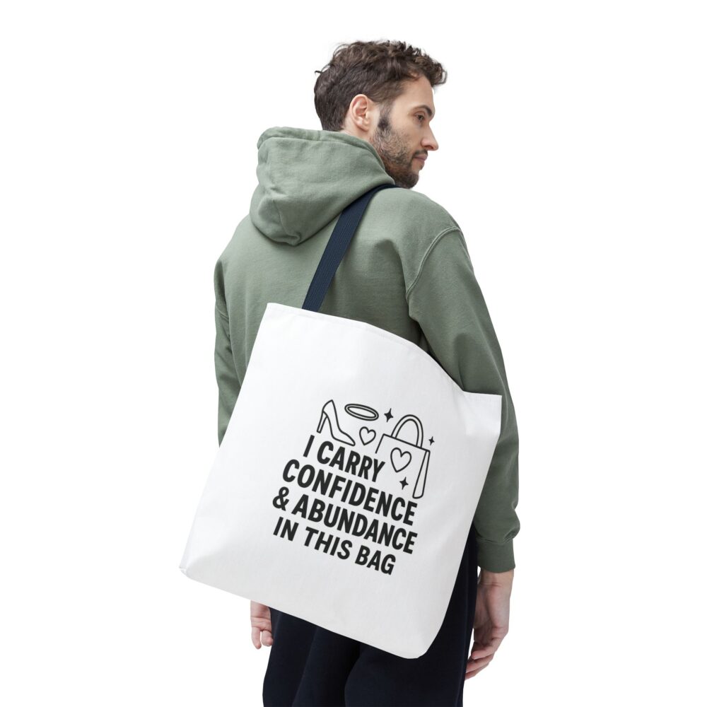 Confidence & Abundance Tote Bag - Empowering Shopper's Bag, Perfect Gift for Friends, Motivational Tote, Everyday Essentials, Fashion [...] - Image 15