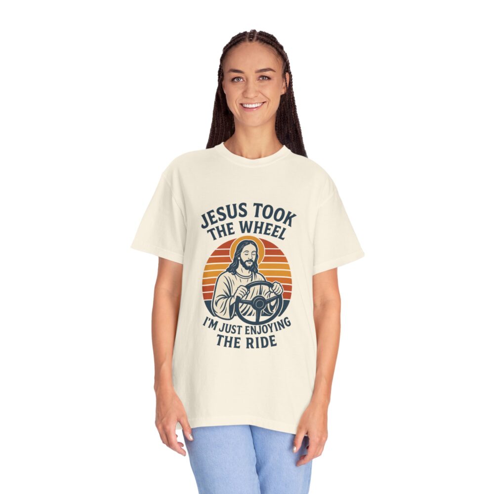 Faith-Inspired Unisex T-Shirt - "Jesus Took the Wheel" Tee, Christian Apparel, Gift for Believers, Funny Religious Shirt, Casual Faith Top - Image 10