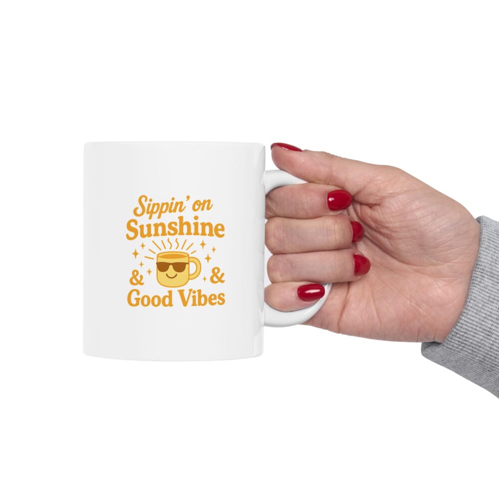 Sippin' on Sunshine Inspirational Ceramic Mug – Motivational Drinkware for Coffee Lovers, Gift for Friends, Office Decor, Self-Care, Birthday - Image 11
