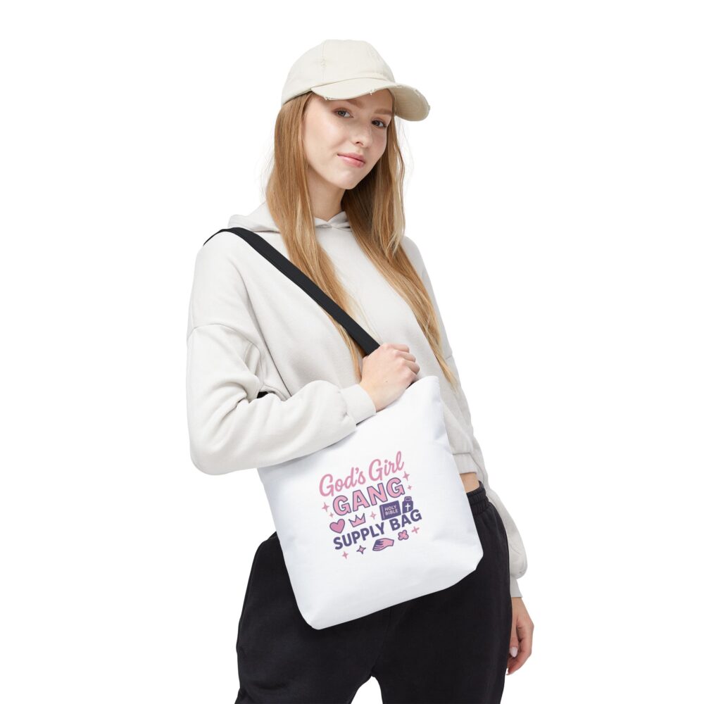 "God's Girl Gang Supply Bag" - Tote Bag for Empowered Women, Stylish Gift, Everyday Use, Weekend Outings, Prayer Group Essentials