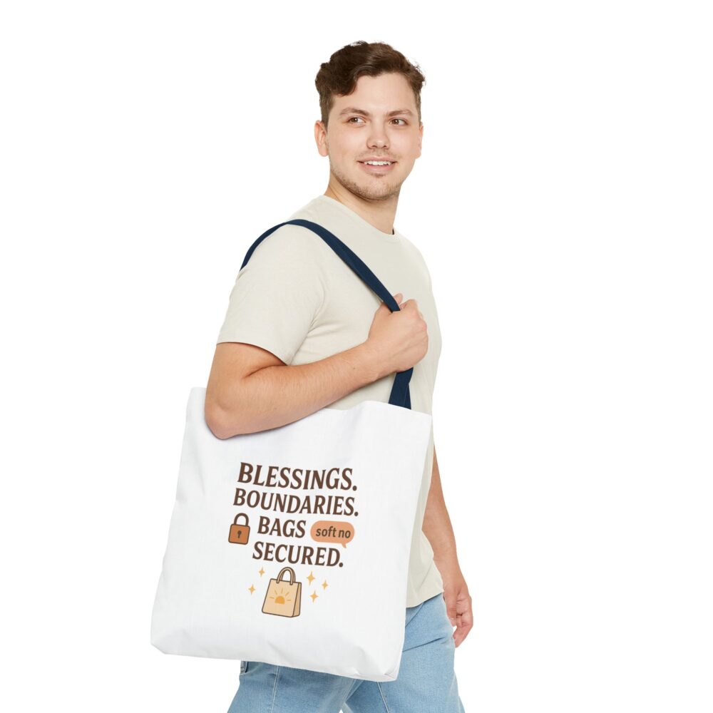 Blessings and Boundaries Tote Bag, Motivational Tote, Soft-Spoken Message Bag, Personal Growth Gift, Inspirational Everyday Use Bag - Image 14