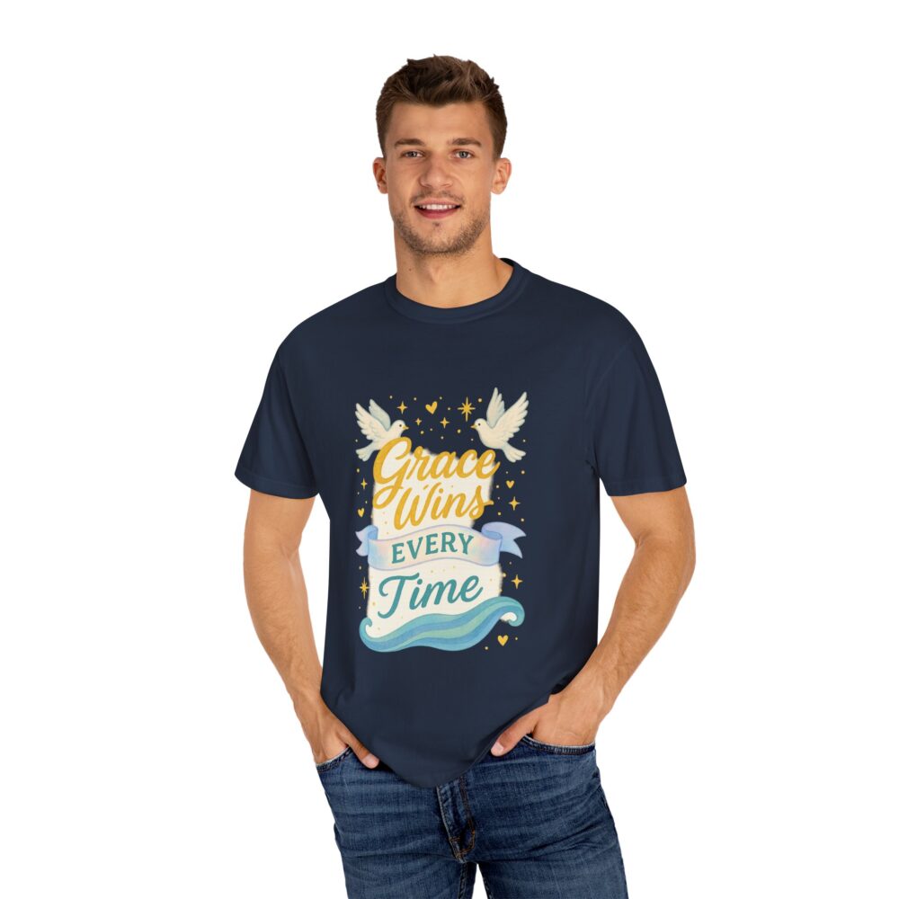 Inspirational Unisex T-shirt, Grace Wins Every Time Tee, Motivational Top, Gift for Faith, Everyday Wear, Spiritual Apparel - Image 8