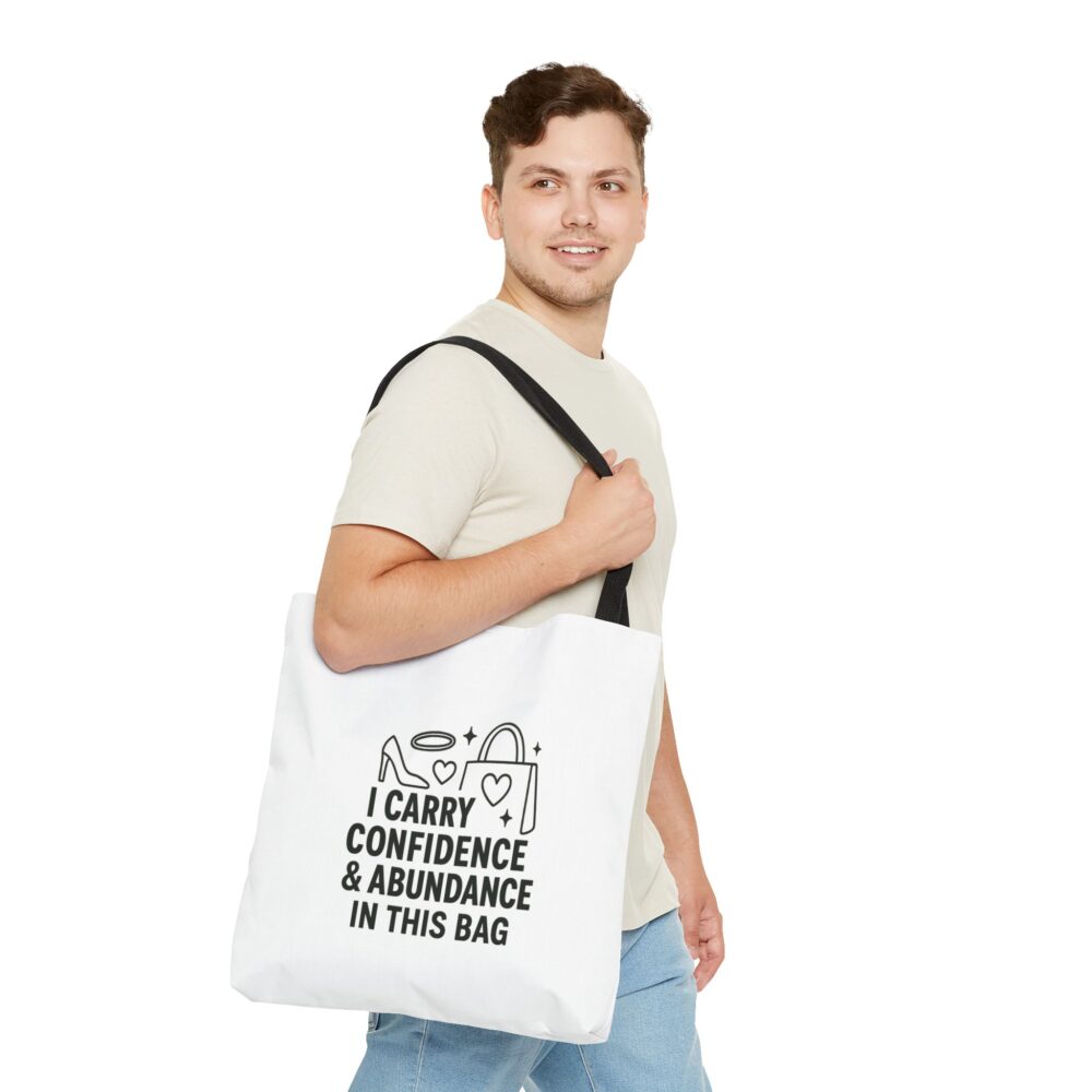 Confidence & Abundance Tote Bag - Empowering Shopper's Bag, Perfect Gift for Friends, Motivational Tote, Everyday Essentials, Fashion [...] - Image 6