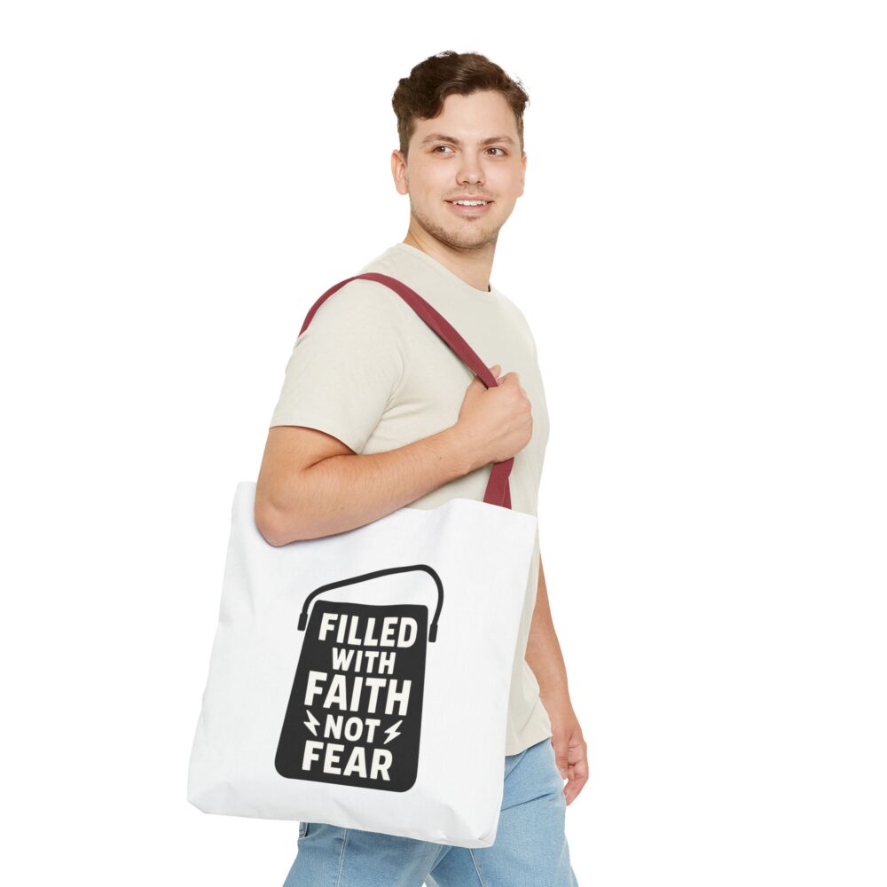 Faith-Inspired Tote Bag, Motivational Shopping Bag, Reusable Grocery Tote, Inspirational Gift, Spiritual Tote for Everyday Use - Image 5