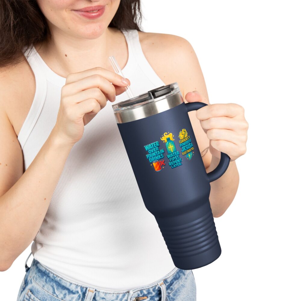 Insulated Travel Mug with Fun Designs, 40oz Water Bottle, Stylish Thermal Cup, Unique Drinkware for Outdoor Adventures, Perfect Gift [...] - Image 8