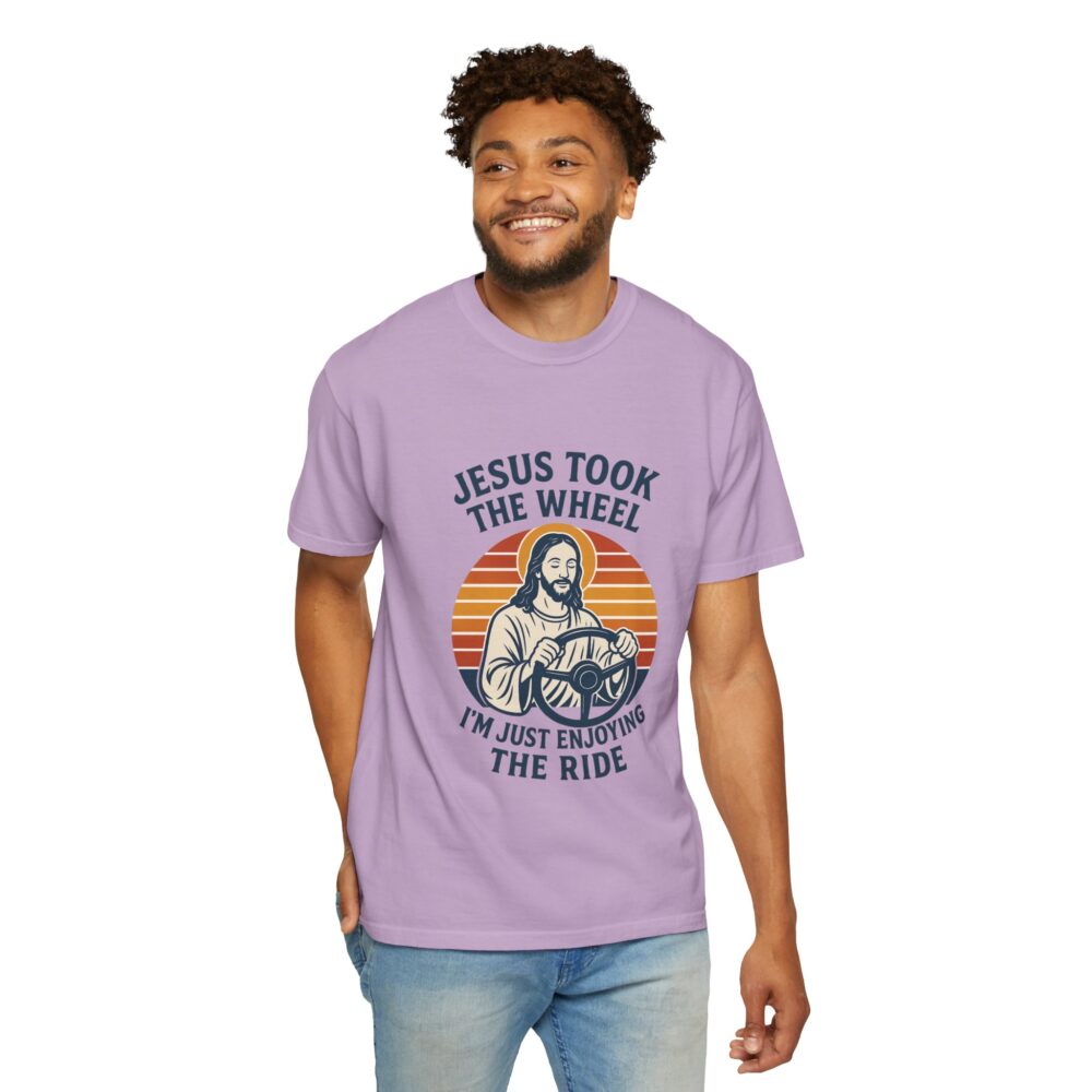 Faith-Inspired Unisex T-Shirt - "Jesus Took the Wheel" Tee, Christian Apparel, Gift for Believers, Funny Religious Shirt, Casual Faith Top - Image 19