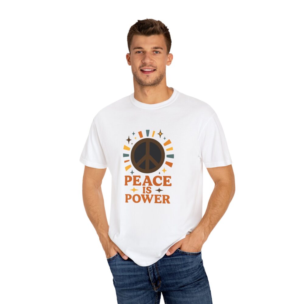 Peace Is Power Unisex T-Shirt | Trendy Graphic Tee, Gift for Activists, Casual Everyday Wear, Social Justice Apparel, Retro Style