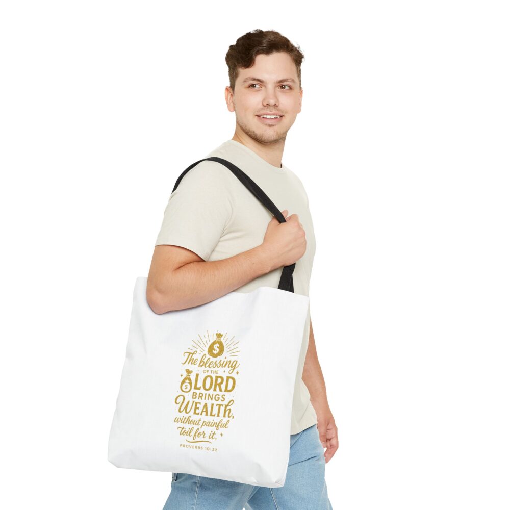 Chic Faith-Inspired Tote Bag, Inspirational Gift, Bible Verse Accessory, Everyday Use, Church Outing, Motivational Quote - Image 2