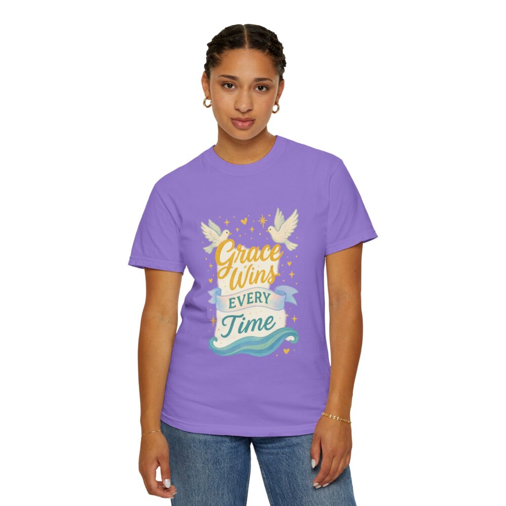 Inspirational Unisex T-shirt, Grace Wins Every Time Tee, Motivational Top, Gift for Faith, Everyday Wear, Spiritual Apparel - Image 14