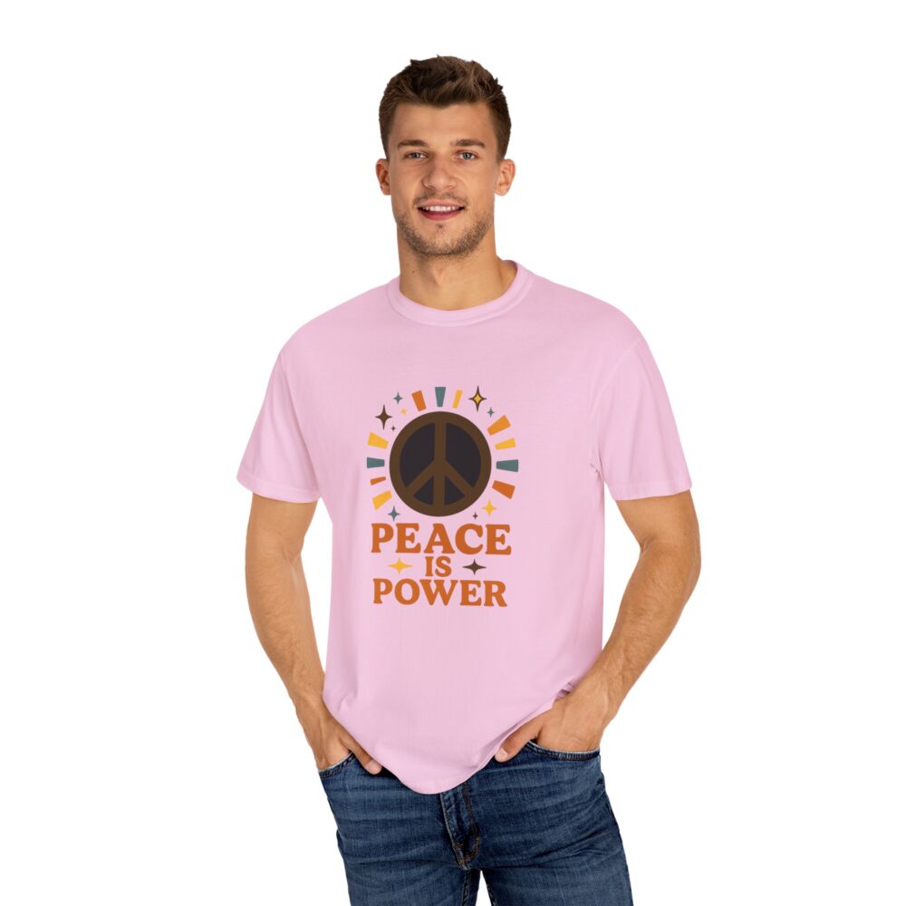 Peace Is Power Unisex T-Shirt | Trendy Graphic Tee, Gift for Activists, Casual Everyday Wear, Social Justice Apparel, Retro Style - Image 17