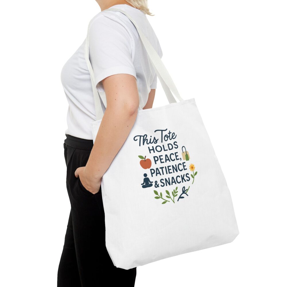 Peace & Patience Tote Bag | Inspirational Bag for Shopping, Beach, Gym, Gifts, Eco-Friendly Use - Image 44