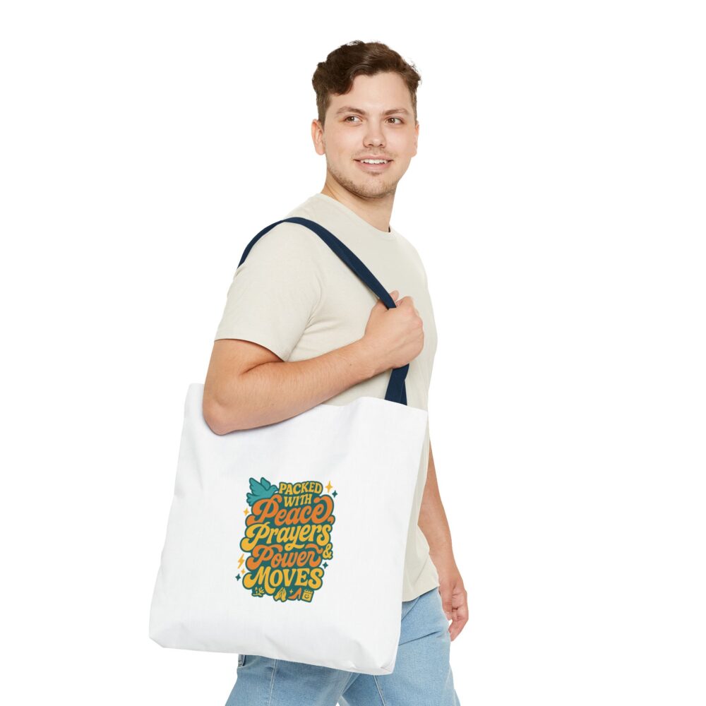 Empowerment Tote Bag - Packed with Peace, Prayers, Power Moves | Inspirational Tote, Motivational Gifts, Women's Handbag, Eco-Friendly Bag - Image 13