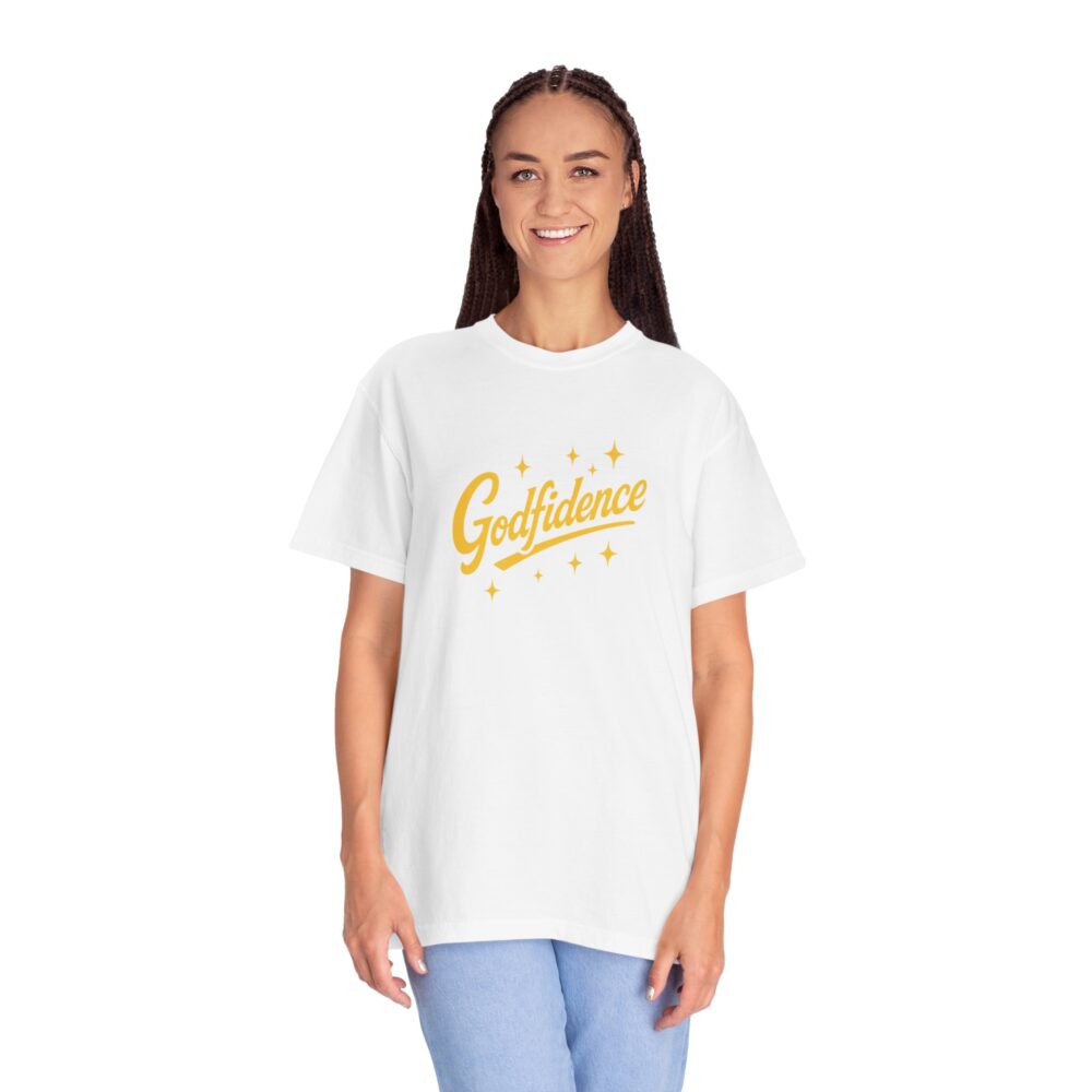 Godfidence Garment-Dyed T-Shirt, Unisex Tee, Inspirational Apparel, Casual Wear, Gift for Her, Motivational Clothing - Image 2