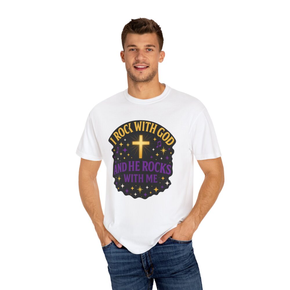 Godly Vibes Unisex T-Shirt - "I Rock With God" - Faith Apparel, Christian Gift, Spiritual Wear, Casual Tee, Everyday Comfort