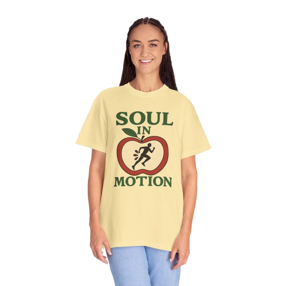 Soul in Motion Unisex Garment-Dyed T-shirt, Relaxed Fit Casual Shirt, Inspirational Apparel, Active Lifestyle Tee, Gift for Fitness Lovers - Image 6