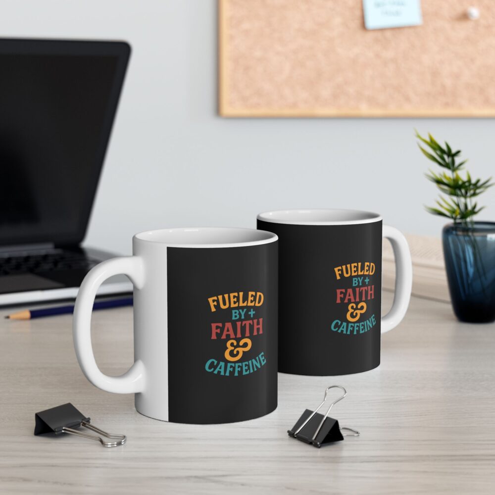 Fueled By Positive Faith & Caffeine Inspirational Ceramic Mug - Motivational Coffee Cup for Gift, Home, Office, Birthdays, Holidays - Image 4