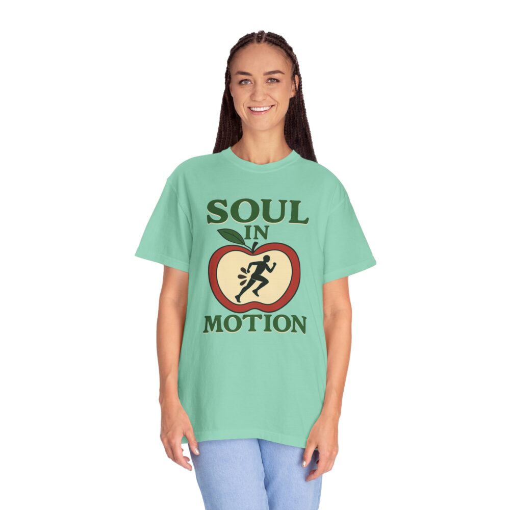 Soul in Motion Unisex Garment-Dyed T-shirt, Relaxed Fit Casual Shirt, Inspirational Apparel, Active Lifestyle Tee, Gift for Fitness Lovers - Image 10
