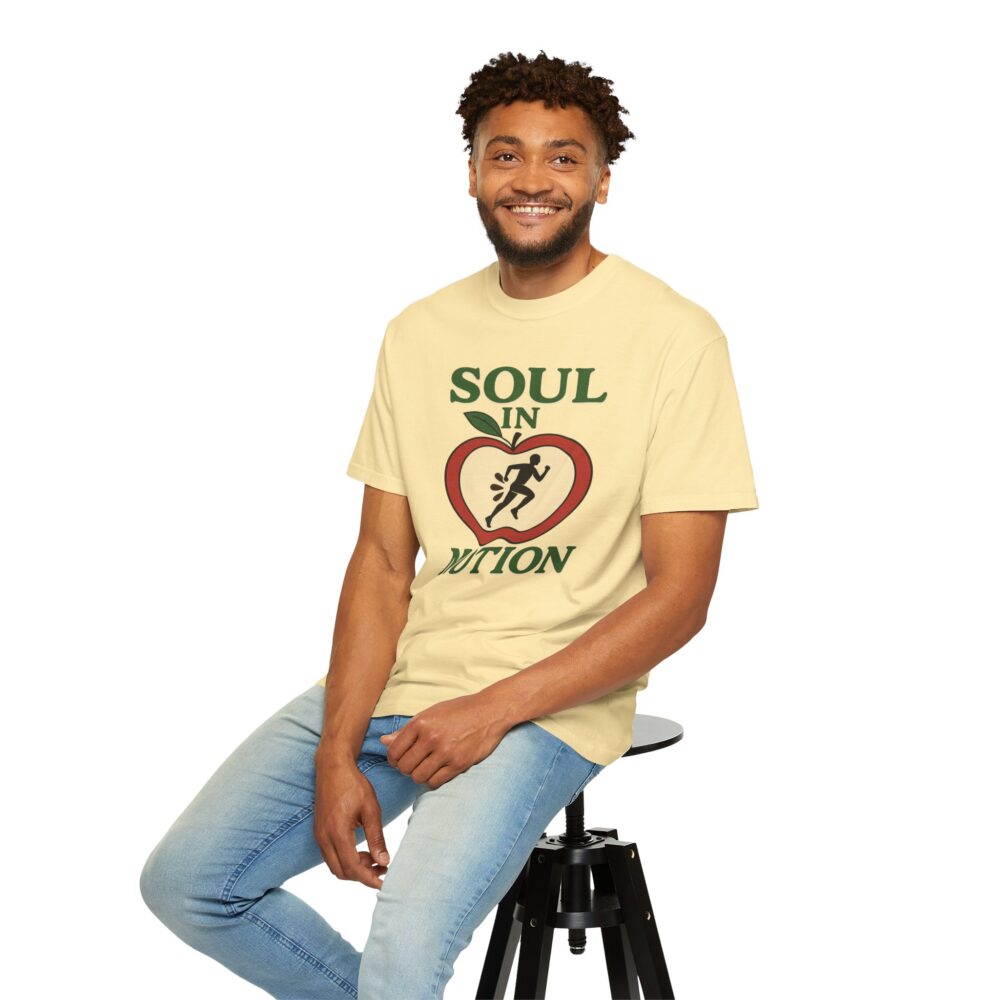 Soul in Motion Unisex Garment-Dyed T-shirt, Relaxed Fit Casual Shirt, Inspirational Apparel, Active Lifestyle Tee, Gift for Fitness Lovers - Image 7